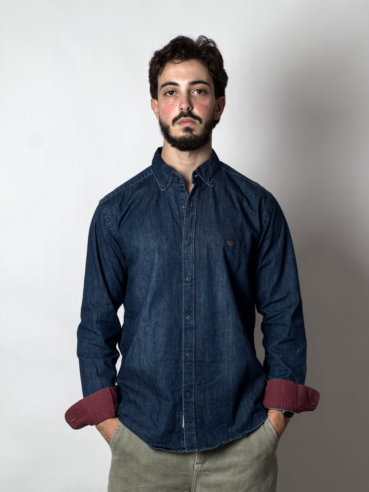 Chemise en denim brut
