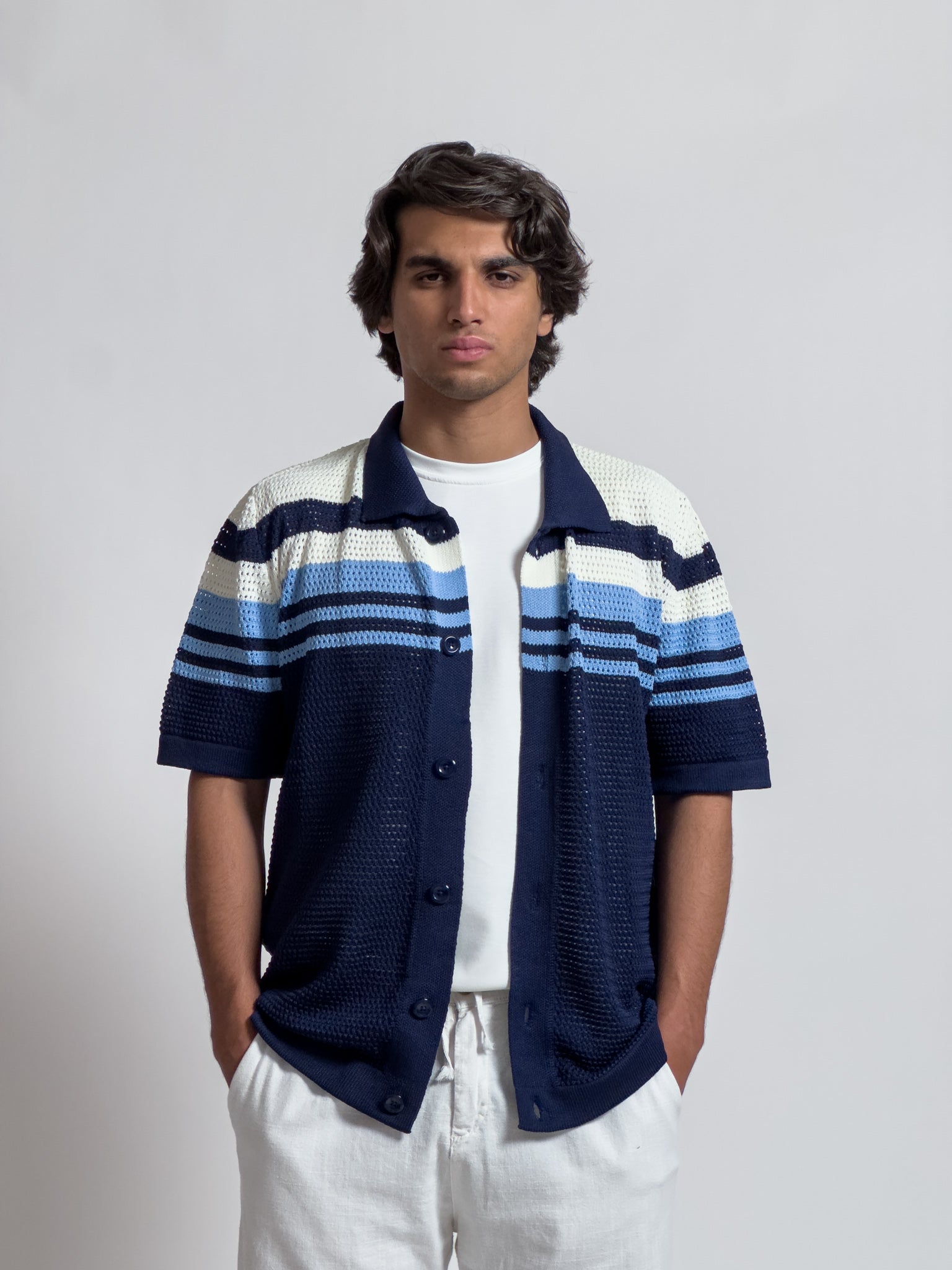 Chemise demi manche fil