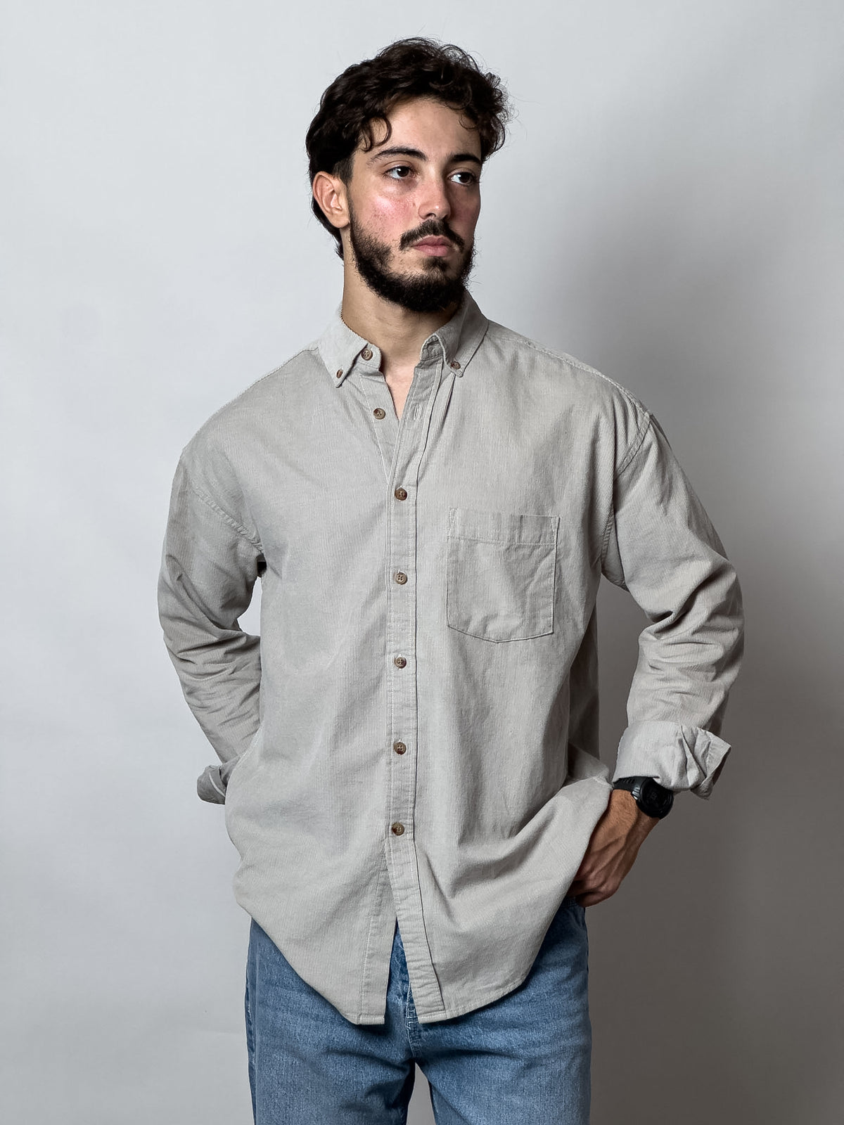 Chemise en velours oversize
