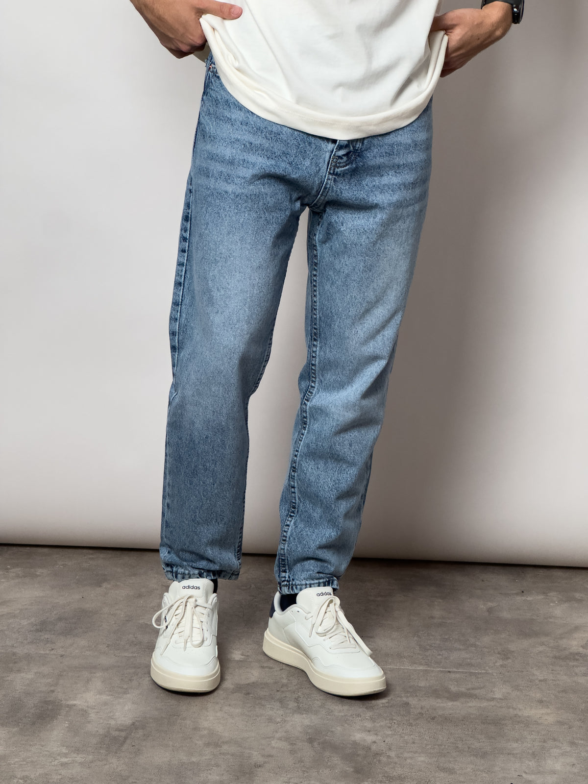 Jean We-eleven boyfriend en denim bleu