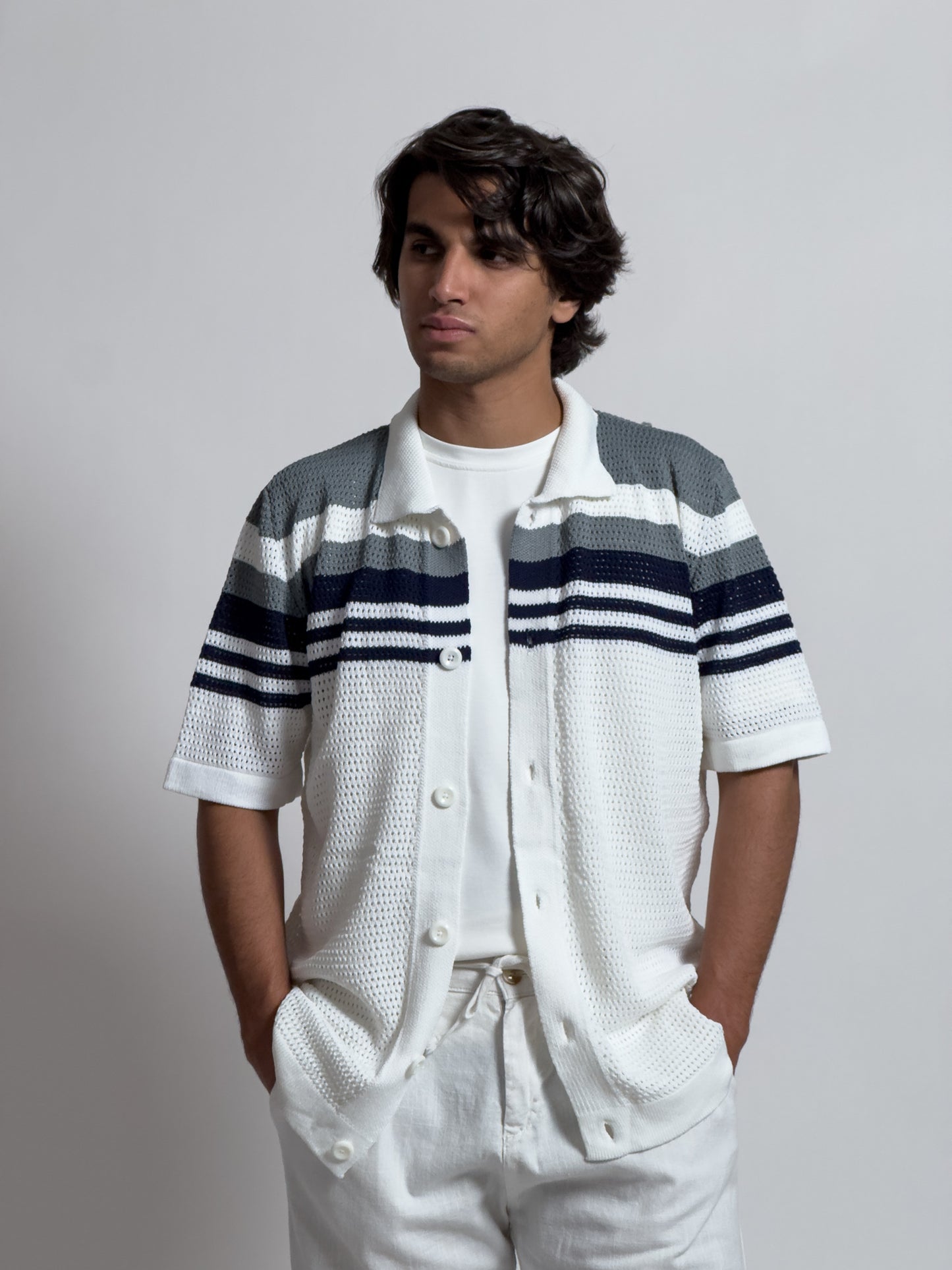 Chemise demi manche fil