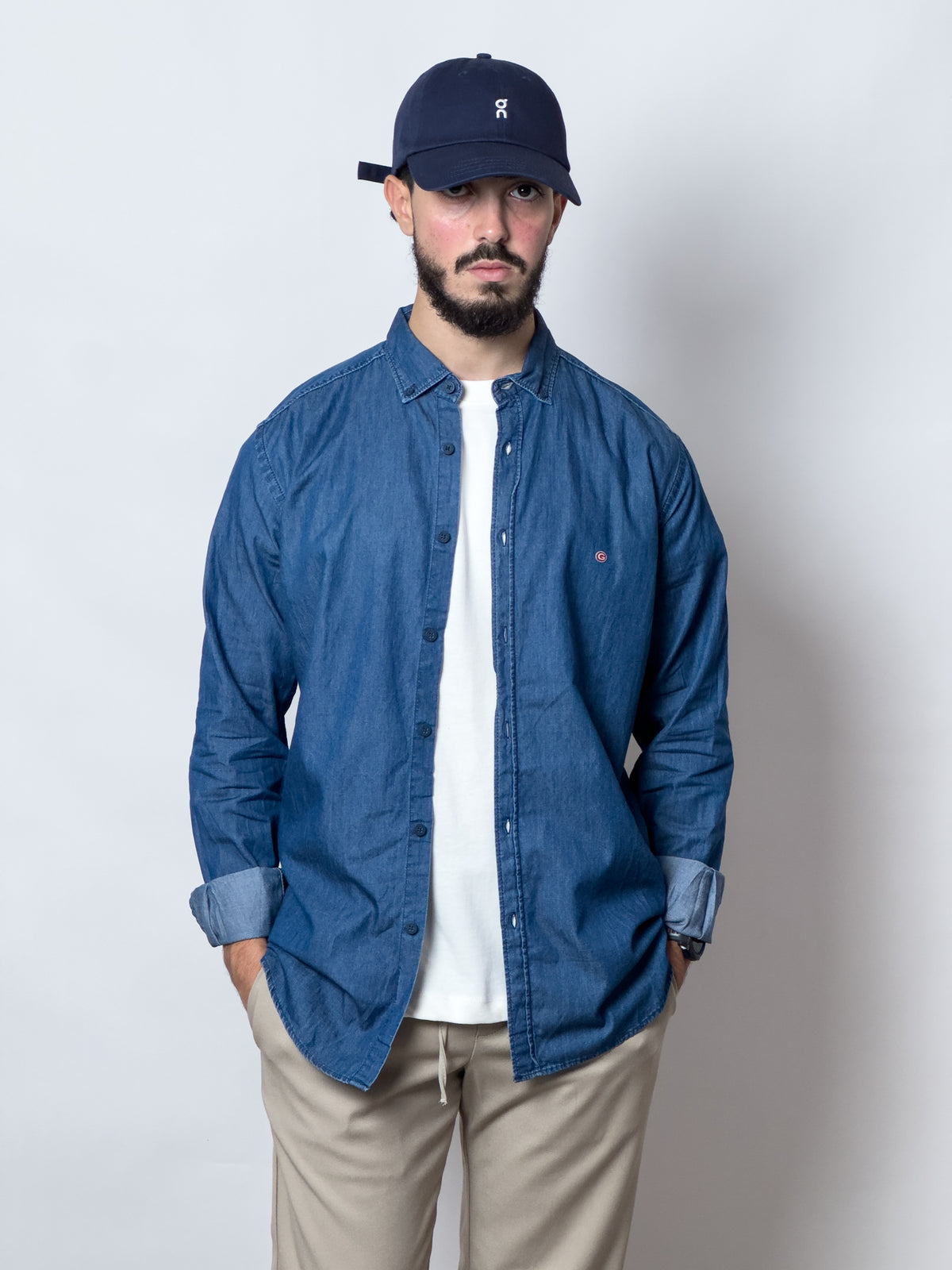 Chemise en coton avec effet jean