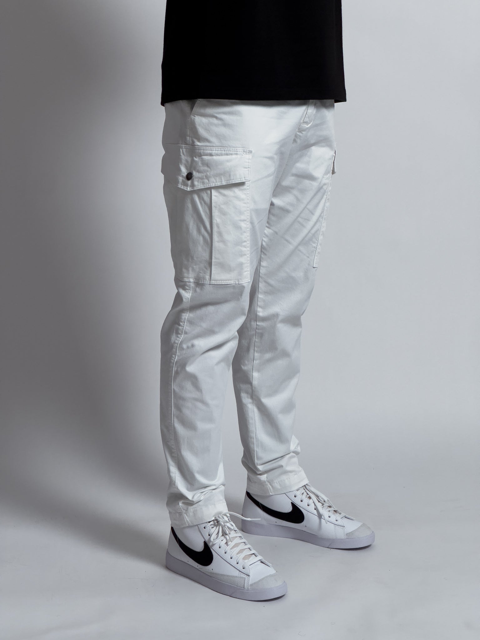 Cargo 6 poches blanc Coupe décontractée