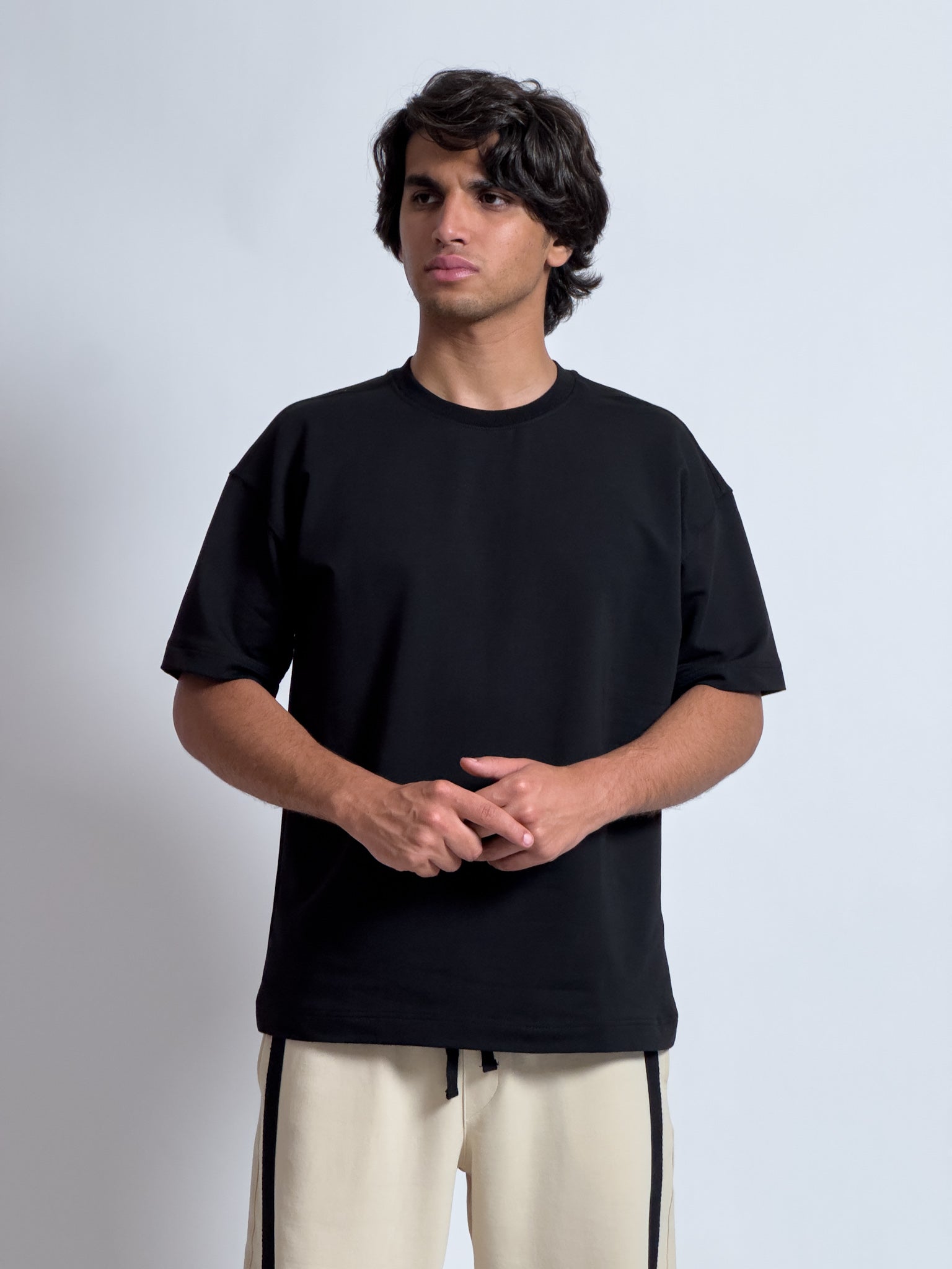 Tshirt Black demi-oversize
