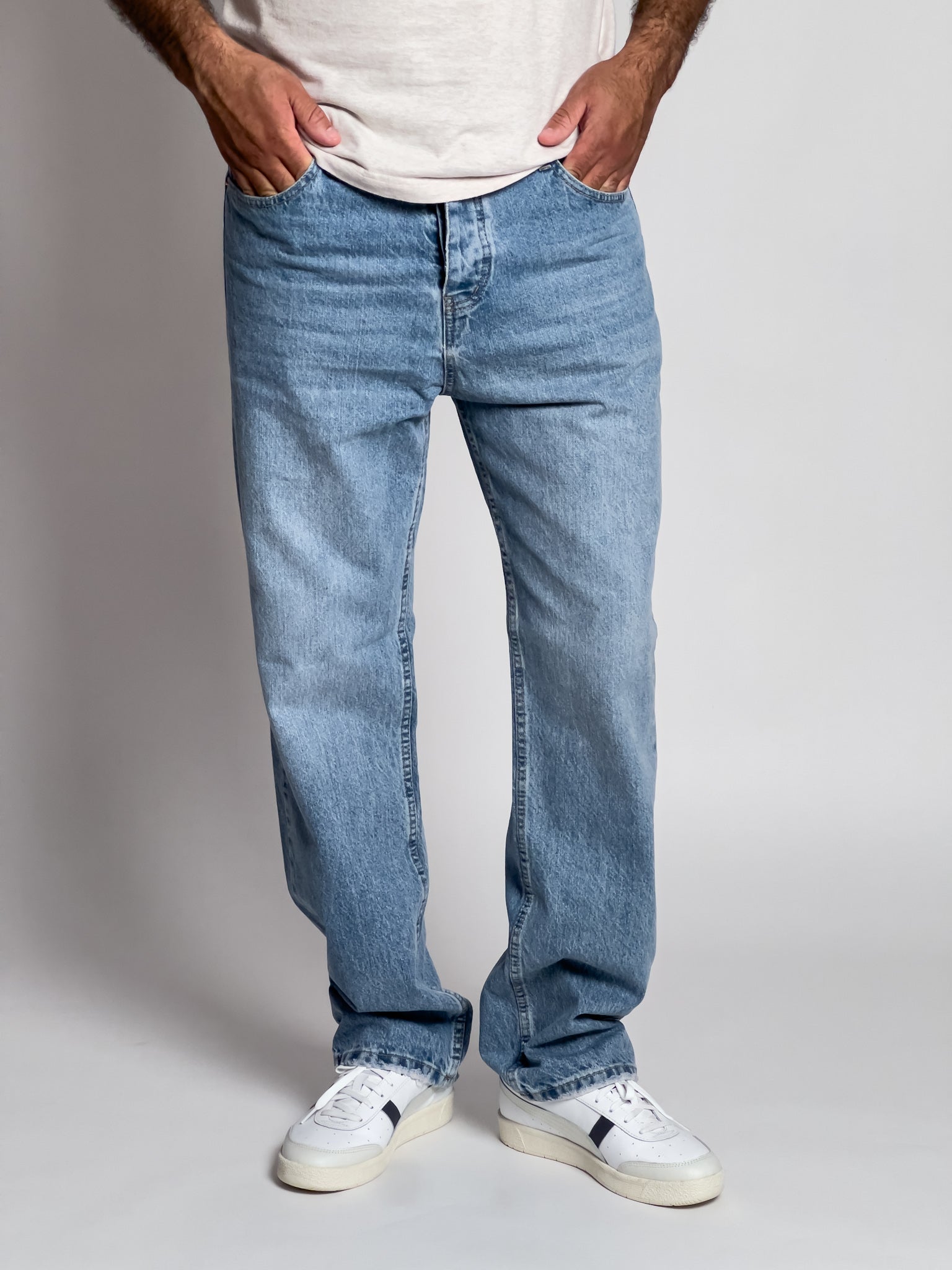 Jean Baggy Délavé Bleu